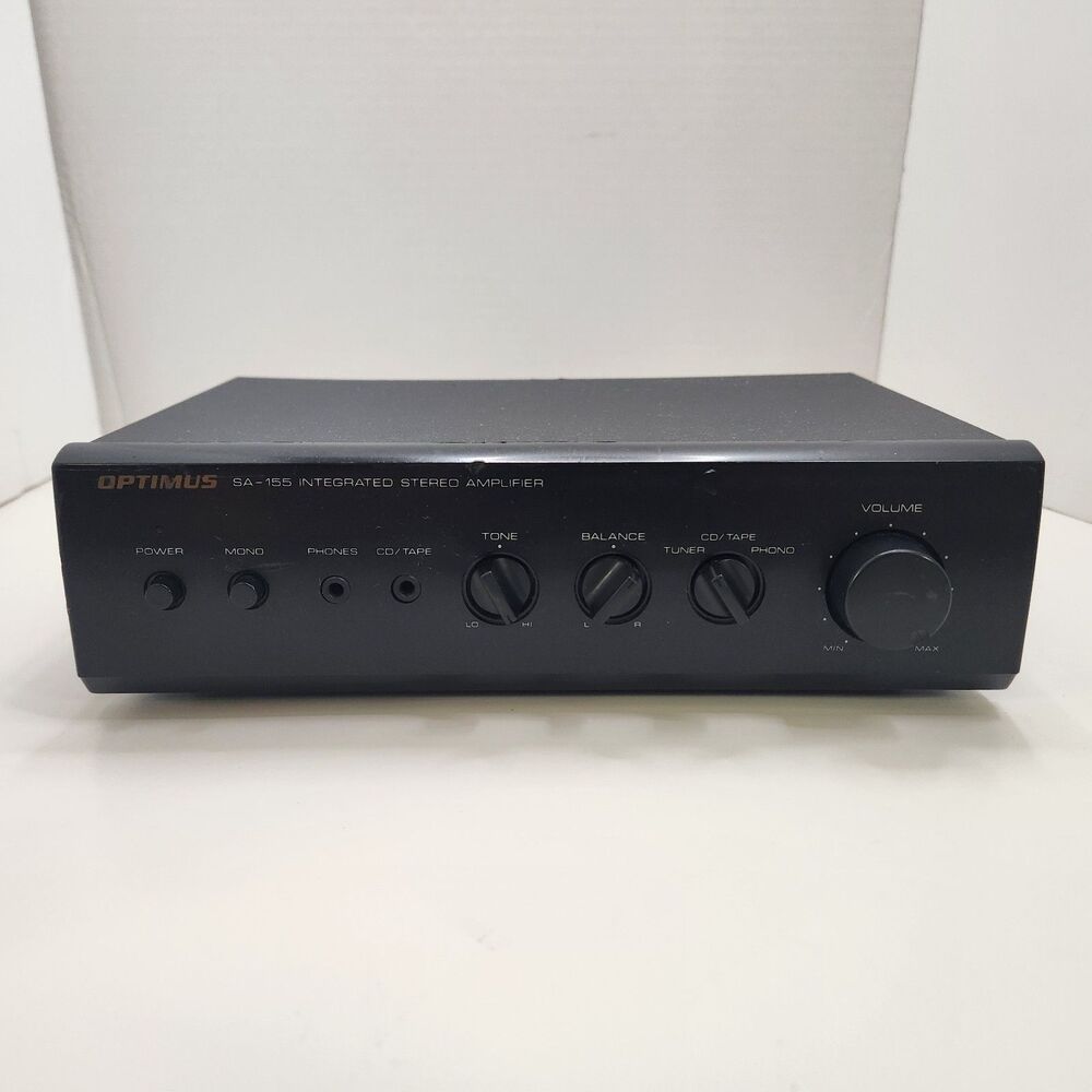Vintage Optimus SA-155 Integrated‎ Stereo Amplifier Vintage Mini Black Tested